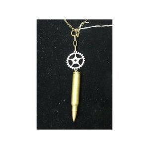 Brass  .308 Bullet  Necklace 17" Steampunk